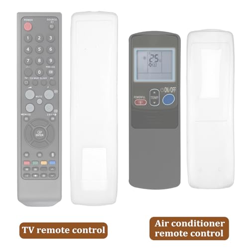 Image of UKCOCO 3-Pack Clear Silicone Remote Control Covers - Stretch-Resistant Dust-Proof Sleeve Keeps Buttons Responsive for TV, AC Remotes, Easy-Wash Transparent Skin