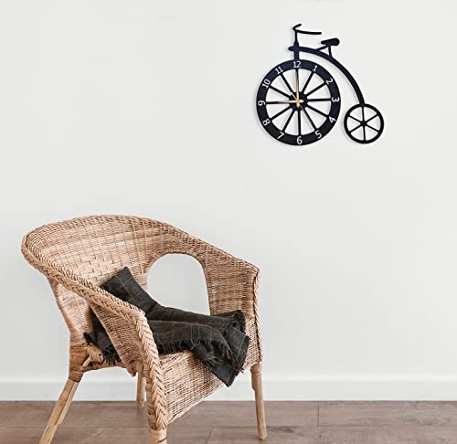 Image of Auromin Cycle Wall Clock for Living Room Stylish | Decorative Metal Clock - Stylish Fancy Wall Watch for Office, Bedroom, Hall, Kitchen | Latesy Big Size Modern Wall Decor for Home