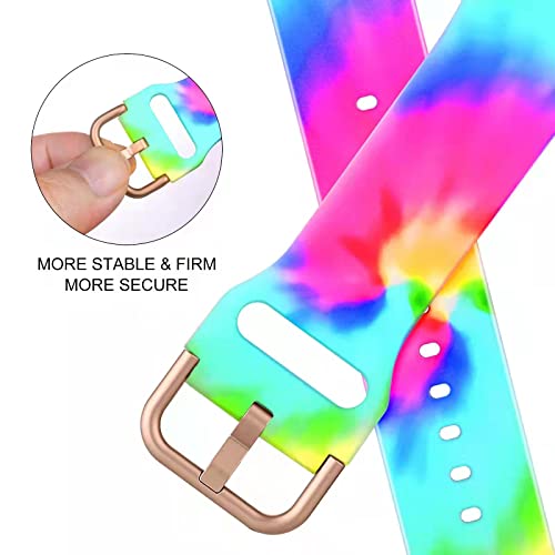 Image of ACESTAR Double Sided Band Compatible with Apple Watch Band 49mm 46mm 45mm 44mm 42mm(Series 3), Silicone Strap for iWatch Ultra 3 /Ultra 2 /Ultra /SE 2 /SE /Series 11 10 9 8 7 6 5 4 3 2 1, Tie Dye E