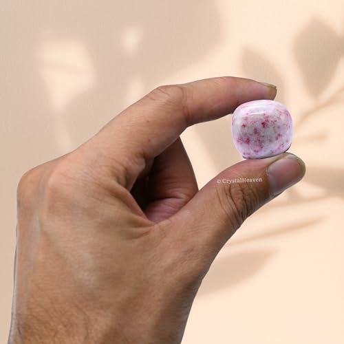 Image of Certified Cinnabarite Crystal Healing Tumbled Stone, Natural Polished Crystals for DIY Crafts, Manifestation, Meditation, Pooja Feng Shui and Reiki Healing (30 Grams)