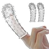 2 pcs Fingerhüllen,Sexfinger Ticklers Penishülle Fingerspitze, für Sie Klitoris Stimulation und G-punkt A-Punkt