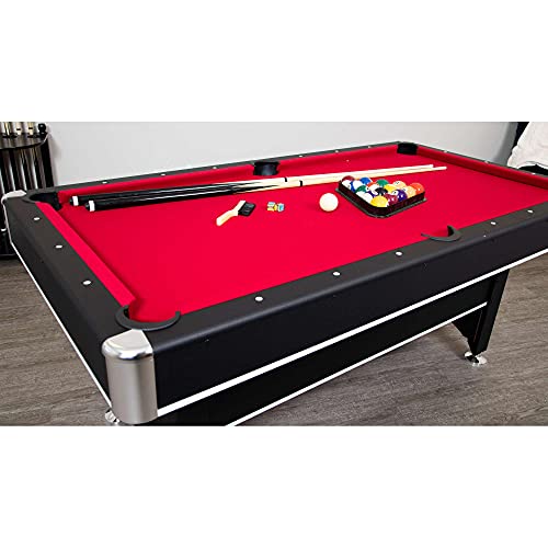 Hathaway Spartan 6 Ft Pool Table, with Ping Pong Multi Game Combo Tables for Family Recreation Game Rooms - Includes Billiard Balls, Cues, Paddles, Brush & More - Image 2