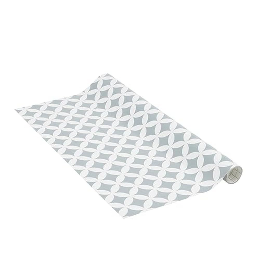 Venilia 54767 Adhesive Film Monica Grey Geometric Motif Retro Pattern Decorative Film Furniture Film Wallpaper Self-Adhesive Film PVC No Phthalates 45 cm x 1.5 m Thickness 0.095 mm