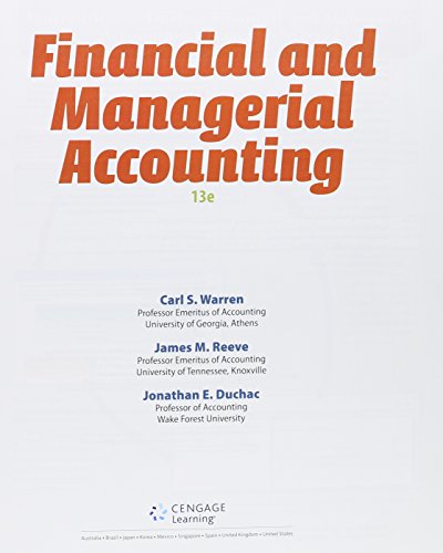 Financial and Managerial Accounting + Cengagenowv2, 2 Terms Access Card