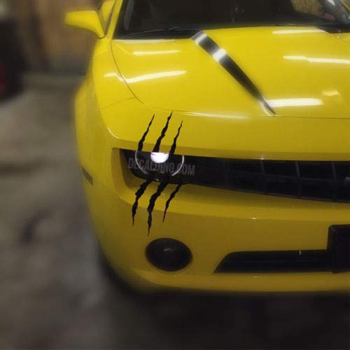 DecalDino Headlight Scar Kit - Fits Many Car Makes and Models Carbon Fiber