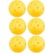 Crown Sporting Goods Pickleball Balls, Standard Size (40 Hole Pattern) - Outdoor Game, Practice, Training Polymer Balls, Goldenrod Yellow (6-Pack)