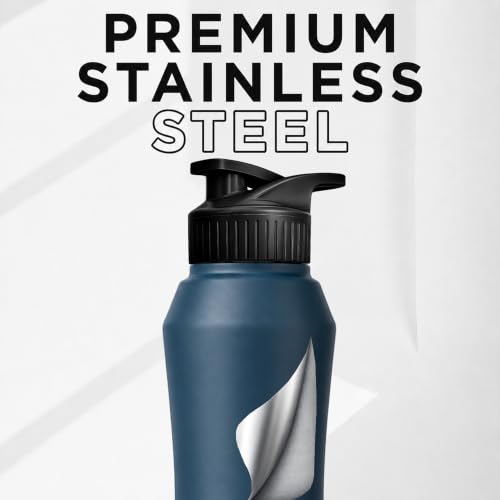 Image of Speedex Customised Stainless Steel Sipper Water Bottle 1 Ltr with Engraved Name - Personalised Flip Cap Bottle for Kids, Adults, School, Sports, Gym, Teal Blue, Set of 1
