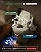 HygiVital Bedside Commode, Upgraded Commode Toilet Potty Chair with 3 Rolls of Commode Liners, Automatic LED Light, Detachable Armrests, 2-Level Height, Heavy Duty 880lbs Loading
