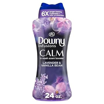Downy Calm In Wash Laundry Scent Booster Beads, Soothing Lavender And Vanilla Bean Scent, 24.0 OZ, Laundry Scent Beads, Long Lasting Freshness