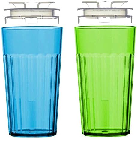 Reflo Smart Cup Bundle (Blue & Green 2-Pack) Toddler Transition Weaning Cup, Montessori-Inspired Design, Slow-Spill 360 Rim Flow-Control, BPA-Free, Made in USA, E-Guide via QR Code