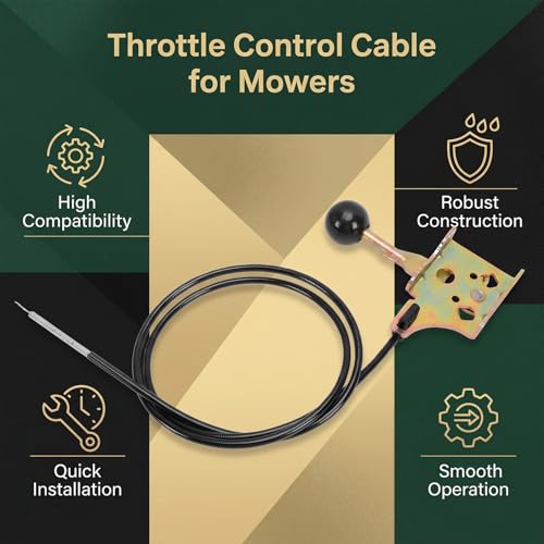 Cable de control para cortacésped 06900412 de 47,24" para reparar el motor 7