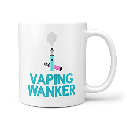 TeHe Gifts Vaping Wanker Funny Gift for Vape Vaper Mug