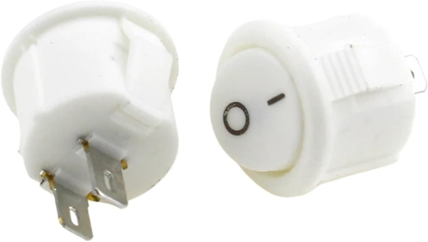 16mm Diameter Small Round Boat Rocker Switch mini 2 pin ON-Off(Black 10PCS)