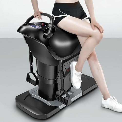 Máquina abdominal eléctrica, máquina de equitación indoor, entrenador para glúteos y abdomen, dispositivo de fitness con vibración y pantalla LCD