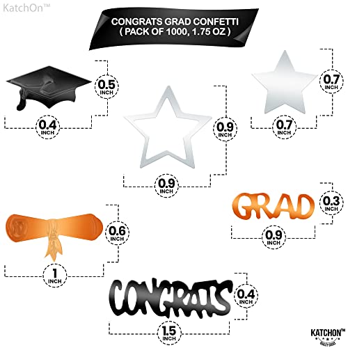 Image of Graduation Decorations 2026 | Congrats Grad Confetti 2026 - Pack of 1000 | Graduation Confetti for Graduation Decorations 2026, Graduation Confetti 2026, 2026 Graduation Table Decorations, KatchOn