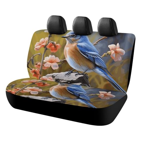 Housses de siège de voiture contre les rayures avec une protection arrière Eastern Bluebird