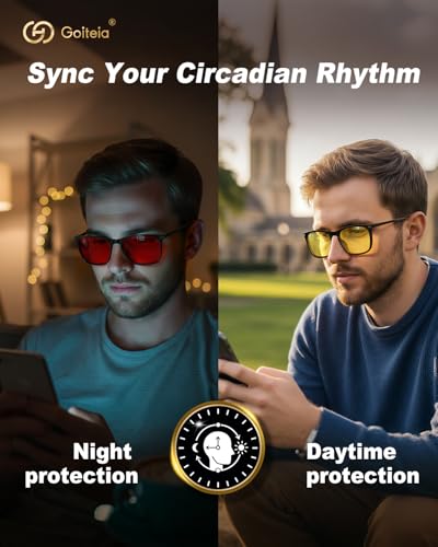 Image of Goiteia Orange Blue Light Blocking Glasses, Amber Easier Sleep Glasses