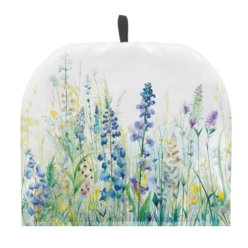 Image of White Wildflowers Tea Cozy for Teapot Tea Insulated Cosy for Kitchen Accessory Keeping Warm Teapot Dust Protector Home Kitchen Decorative