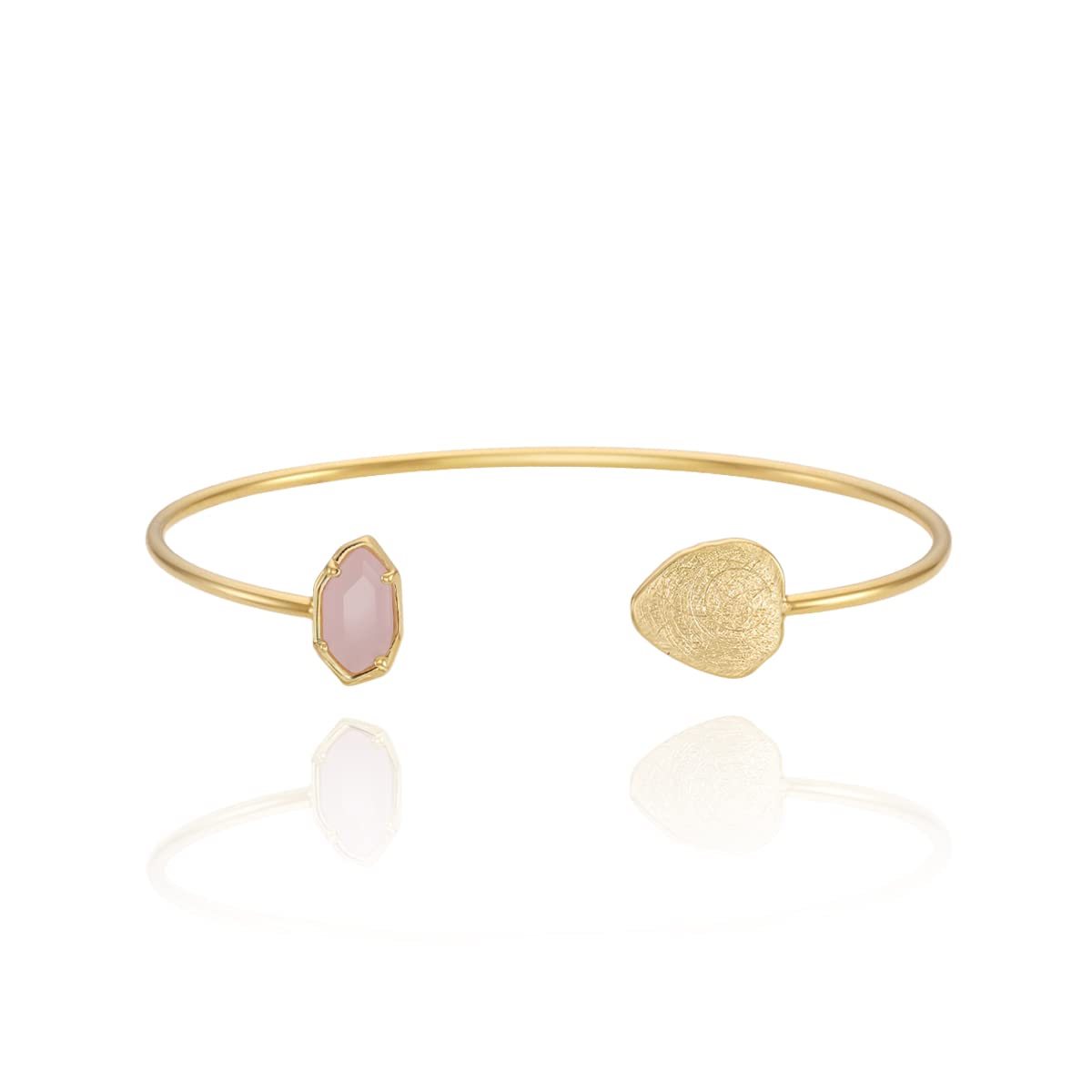 OZEL Womens Gold Cuff Bracelets 18K Gold Plated Textured Bangles with Multi-Color Crystal Rhinestone Accents Layered Stacking Jewelry