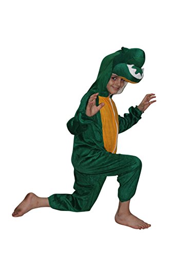 Image of Kaku Fancy Dresses Dinosaur Wild Animal Costume for Kids - Green, 3-4 Years | Animal Fancy Dress for Boys & Girls