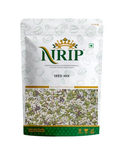 Image of NRIP Premium Seeds Mix, 200g each Edible Seed I Healthy Diet Snacks, omega-3s,dietary fiber | 100% Natural I Chia,Pumpkin,Flax,Watermelon and Sunflower Seeds.