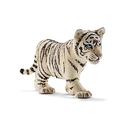 Schleich Wild Life, Animal Figurine, Animal Toys for Boys and Girls 3-8 Years Old, White Tiger Cub, Ages 3+