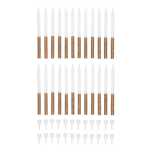 Tala 24 velas doradas con purpurina, incluye 24 soportes, perfectas para fiestas y eventos | Ya disponible en tu tienda friki favorita! En mundofriki.es!