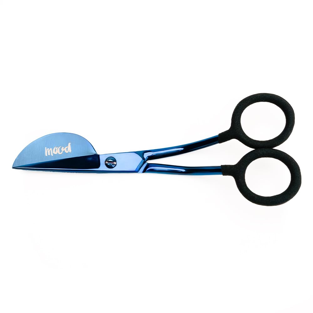 Superior Metallic Blue Duckbill Appliqué Scissors- 6”, Professional Cutting Tool