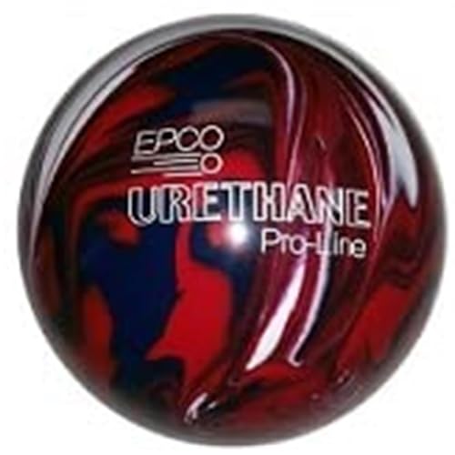 EPCO Candlepin Bowling Ball- Urethane - Dark Red, Royal & White (4 1/2 inch- 2lbs.7oz.) 1 Ball