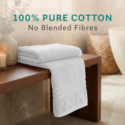 Image of MYTRIDENT Bath Towel for Men /Women | Comfort Living | Quick Drying | Travel Friendly | 1 Piece Large Size | 100% Cotton 400 GSM | 70 x 140 cm - Ice Grey