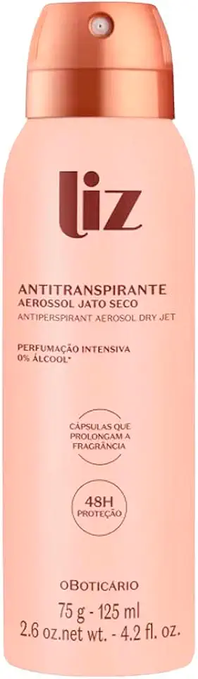 Desodorante Feminino Antitranspirante Aerossol O Boticário Liz 75g