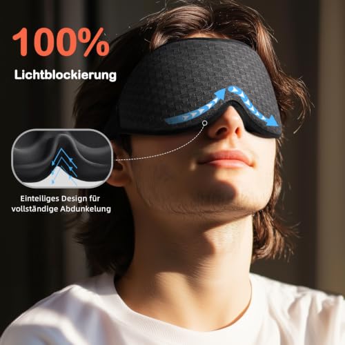 INNELO 3D Schlafmaske für Herren Frauen, Verbesserte für Seitenschläfer – Ansicht 4