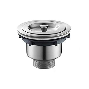 KINIK Stainless Steel 304 Kitchen Sink Drain Waste Coupling with Removable Basket(4" Inch)