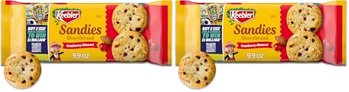 Keebler Sandies Shortbread, Cranberry Almond, 9.9oz (Pack of 2)