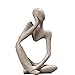 Nice purchase Abstract Thinker Statue Modern Sandstone Resin Figure Craft Art Hand Carved for Home Office Bookshelf Desktop Photography Decoration Imagination (A)