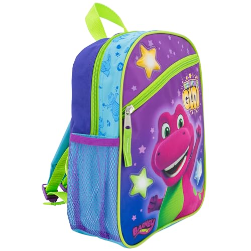 Image of AI ACCESSORY INNOVATIONS Barney The Purple Dinosaur Mini Backpack, 12 x 10 x 4 inches, Kids School Bag with Zip Pockets, Purple