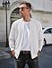 COOFANDY Men'S Fashion Varsity Jacket Lightweight Casual Full Zip Waffle Jackets White