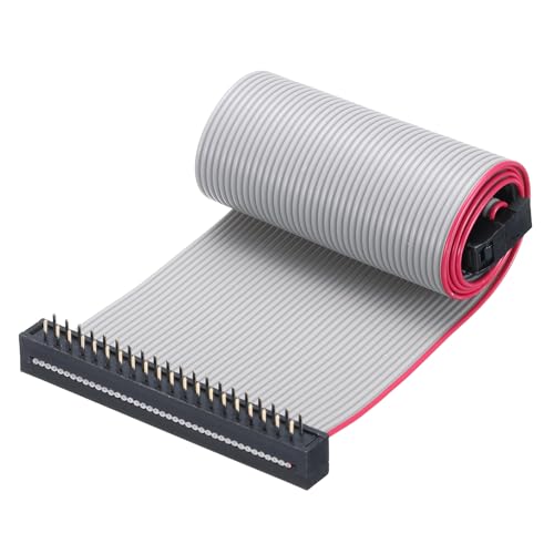 Câble plat IDC 40 broches uxcell au pas de 2,54 mm et connecteur FC FD gris de 0,3 m