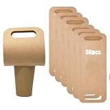 Eruceky 30 soportes desechables para bebidas con asa, de cartón, para bebidas calientes o frías, para llevar y eventos