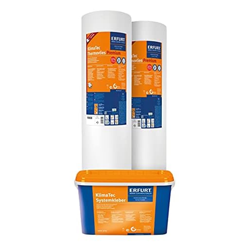 Erfurt KlimaTec Thermovlies Premium Tapete - 2 Rollen 15m² + Kleber