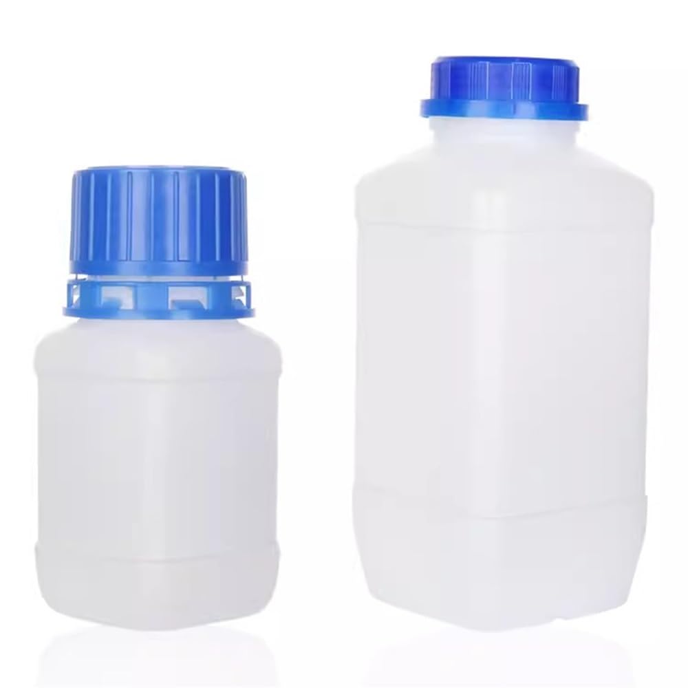 Botella de plástico cuadrada boca pequeña sellada y engrosada, vacía, for muestra 500/1000 ml Equipamiento de laboratorio