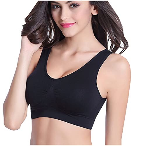 2 Pack Medium Support Tank Top Bra Pilates Yoga Bra Daily Sleep Bra Fitness Activewear Sport Bra Aerobics Dancing Multicolor #TOP4