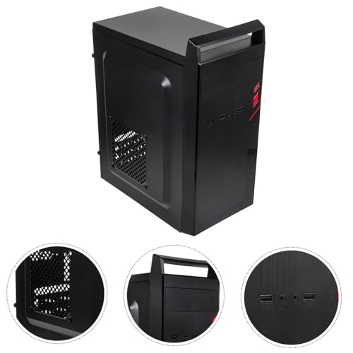 Gabinete de computadora para placa madre Matx mini con diseño de alto flujo de aire compatible con CPU cooler y GPU, compatible con placas Mini ATX para uso prolongado miniatura 3