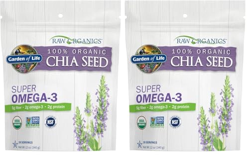 Garden of Life Chia Seeds 100% Organic for Smoothies,Pudding-Raw Organics