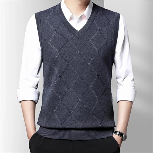 Men's Knitted Sweater Casual Vest Winter Thick Warm Vest3