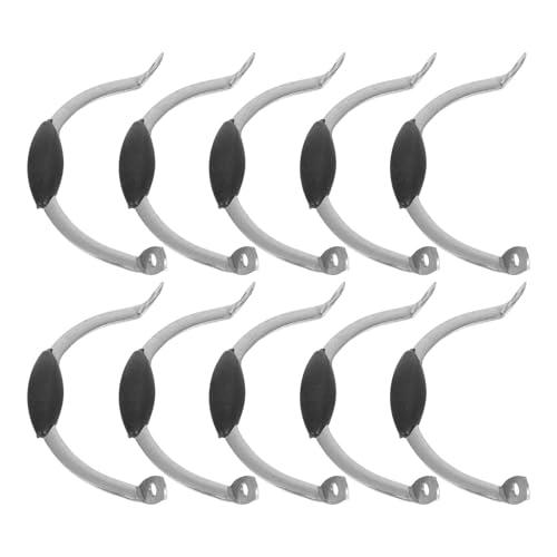 SHERCHPRY Asas Laterales para Ollas de Cocina 10 Piezas Acero Inoxidable y Plástico Mango Repuesto para Vaporera Sartén y Wok Orejas Planas Antitérmico Compatible Batería de Cocina