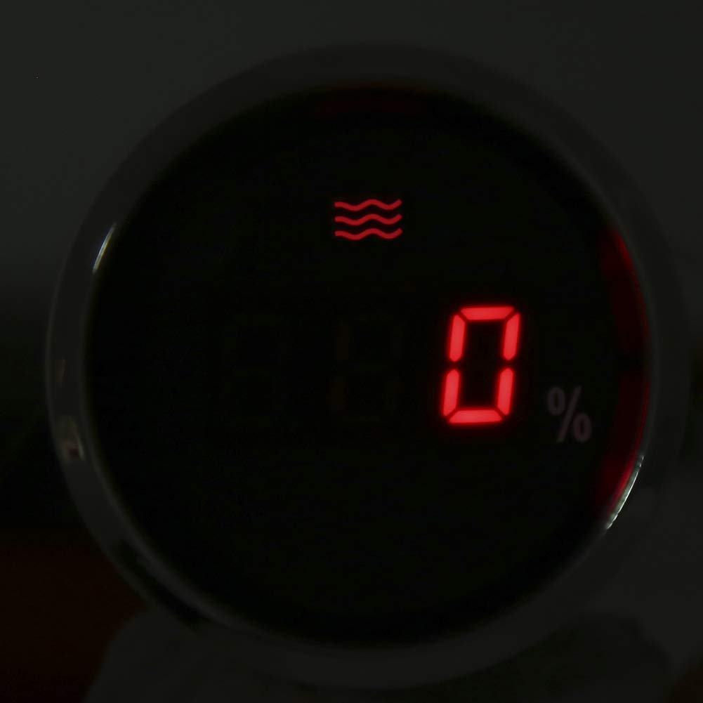 EBTOOLS Jauge de réservoir d'eau de voiture 12 V/24 V, compteur de niveau d'eau de 52 mm, affichage numérique intelligent, étanche