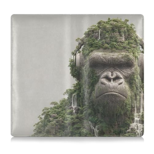 Car Registration and Insurance Holders Gorilla Mountain Print, PU Leather for License Documents Cards2