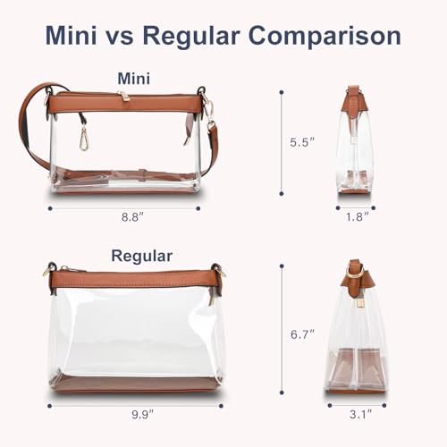 Image of Wuflyover Clear Bag for Stadium Events, Clear Purse for Women