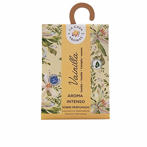 La Casa de los Aromas Lot de 12 enveloppes parfumées avec crochet pour armoire ou penderie Parfum vanille Cover